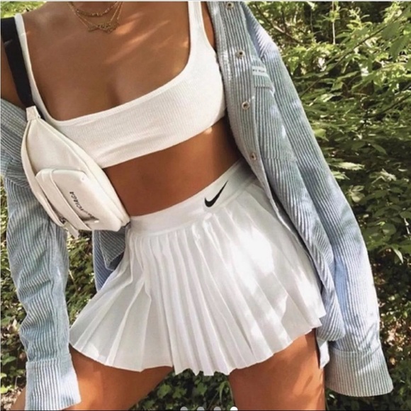 NIKE COURT VICTORY TENNIS PLEATED SKORT  
WHITE PULL ON SKIRT WITH SHORTS SMALL - Picture 7 of 11
